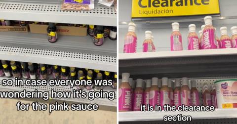 TikTok creator @sadstar shares video about viral Pink Sauce clearance section at Walmart