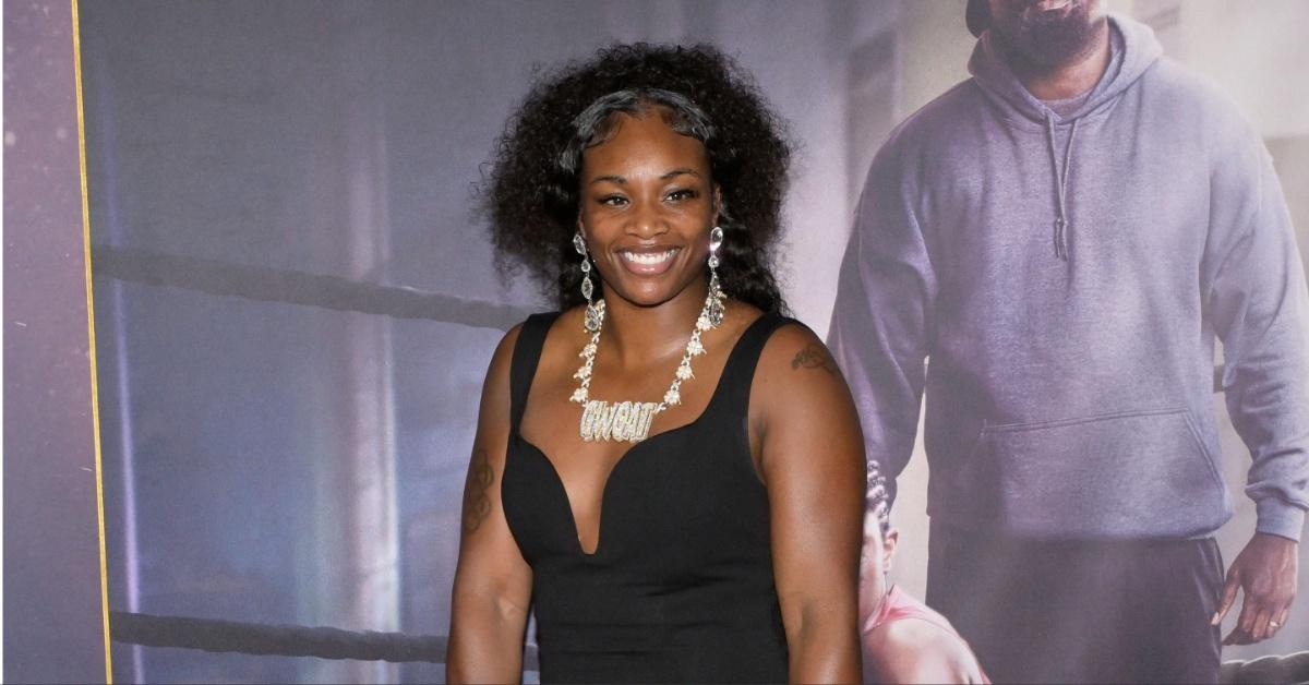 Claressa Shields attends the Los Angeles premiere of ''The Fire Inside" in 2024.