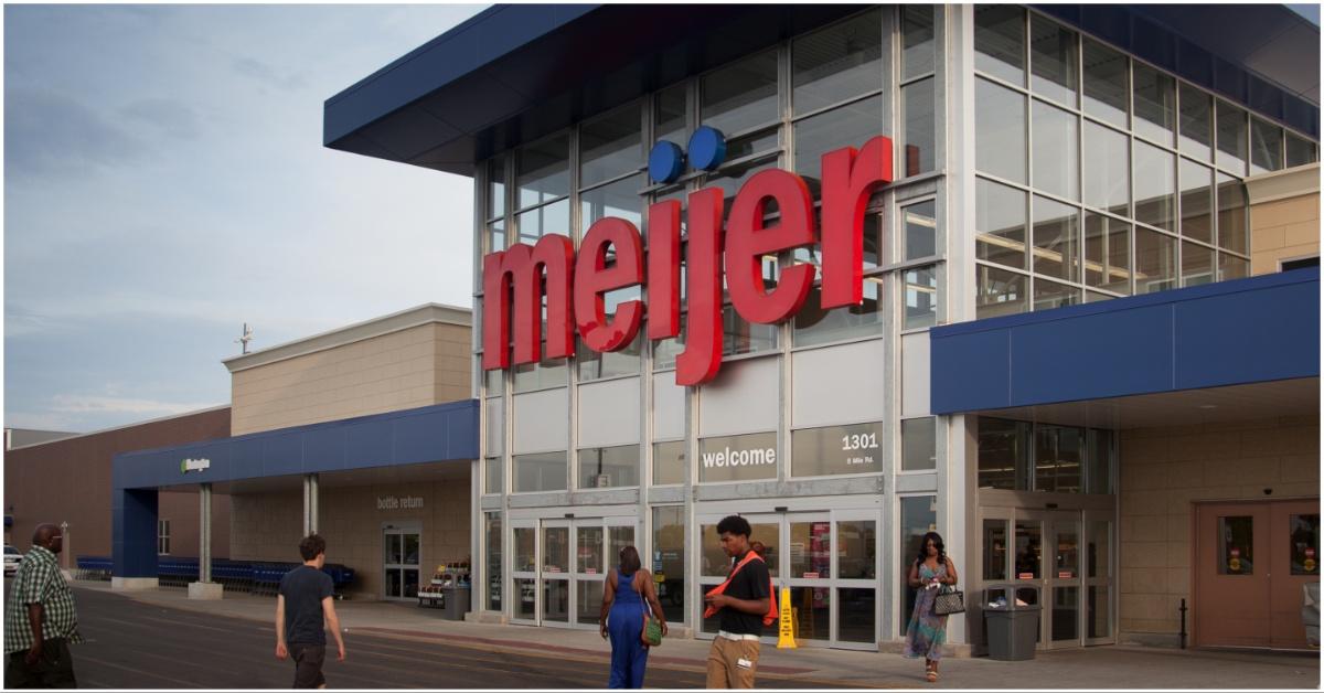 Photo of the front of a Meijer store