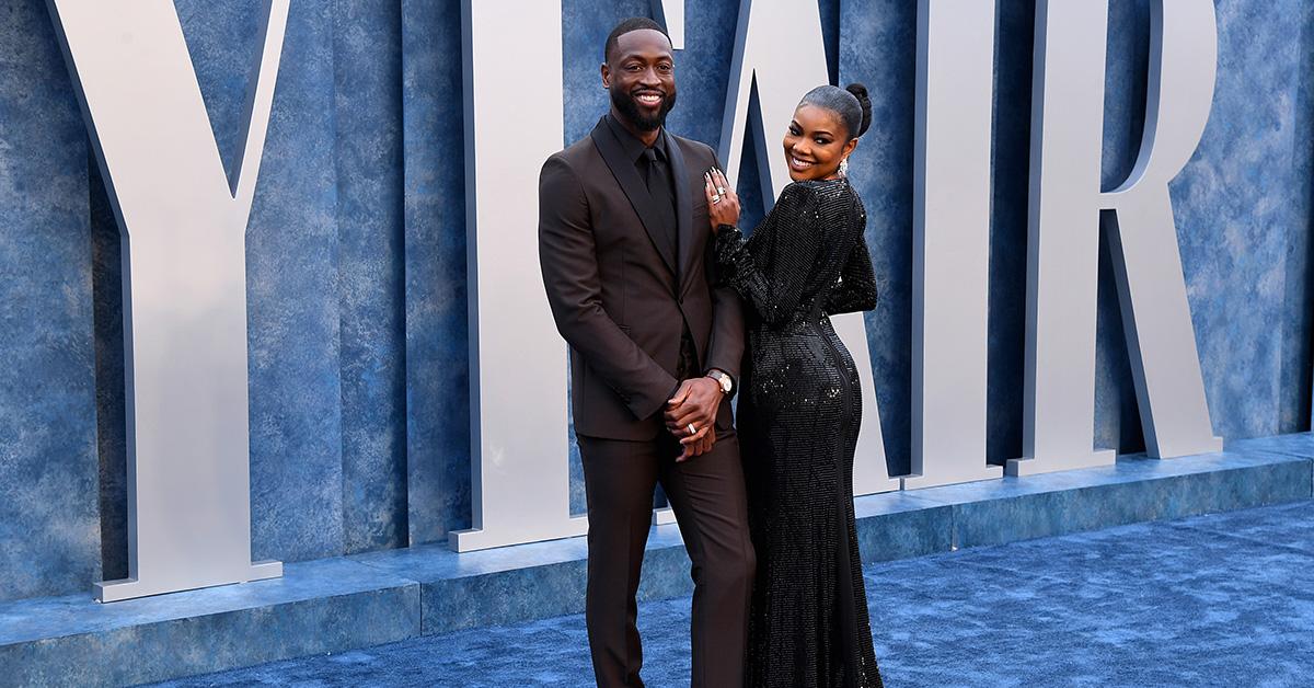 Dwyane Wade and Gabrielle Union at the Vanity Fair Oscars afterparty on March 12, 2023