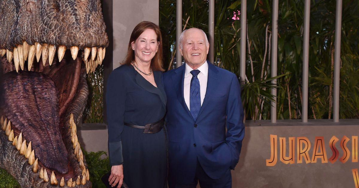 Kathleen Kennedy and Frank Marshall in 'Jurassic World: Dominion.' 