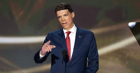 Sam Brown speaking at the Republican National Convention.