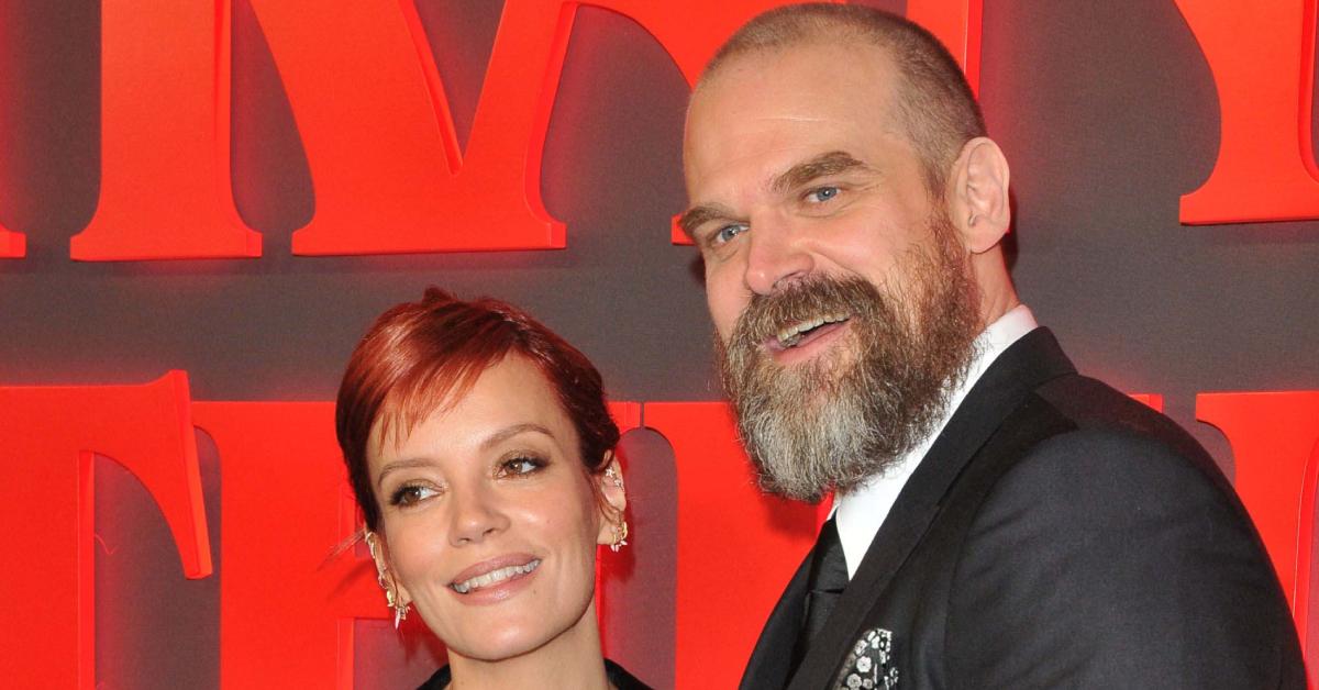 David Harbour and Lily Allen at the 'Stranger Things: The First Shadow' play press night in December 2023.