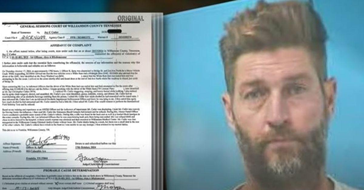 Jay Cutler Mug Shot and Police Report