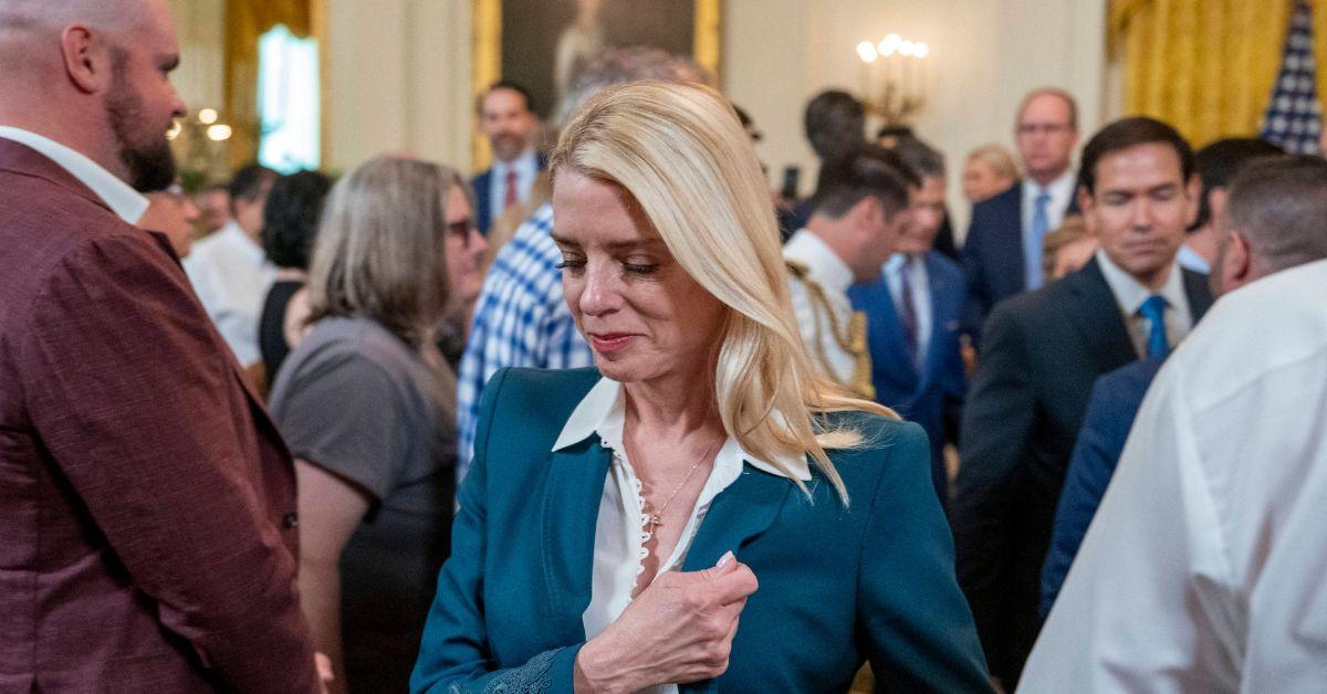 Attorney General Pam Bondi at an event for the Big Beautiful Bill. 