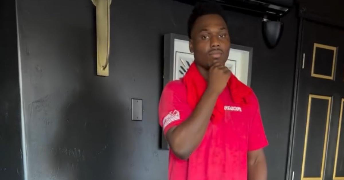 Raja Jackson's dad films his reactions.