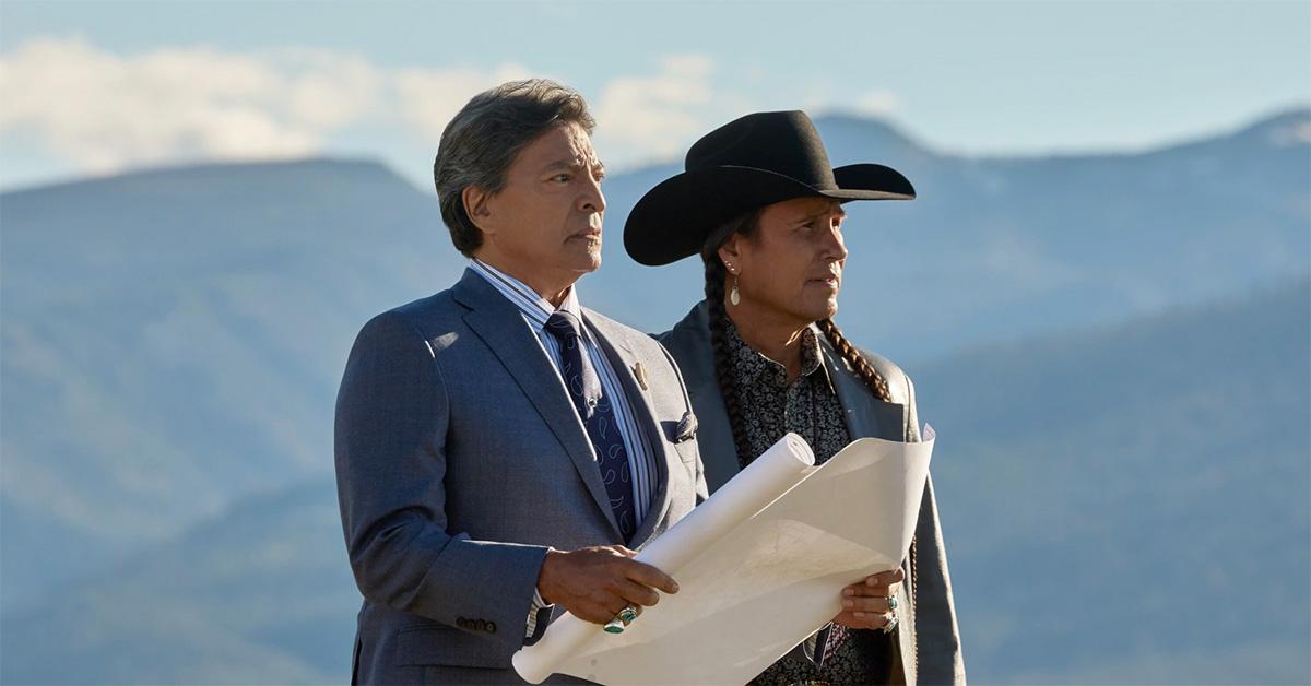 Gil Birmingham and Moses Brings Plenty in 'Yellowstone.' 