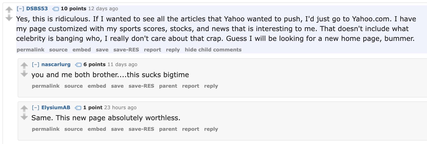 what happened to yahoo homepage