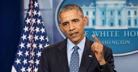 Obama giving his last press conference.