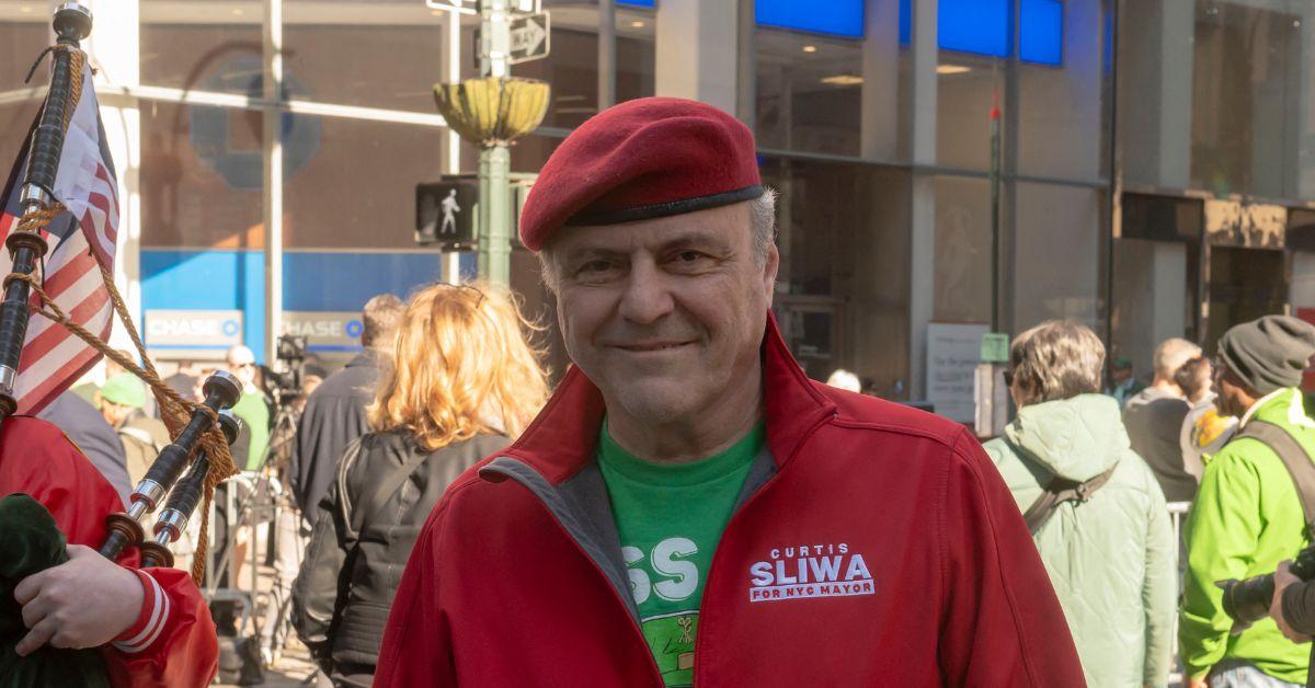 Curtis Sliwa at the 2024 St. Patrick's Day parade in New York City. 