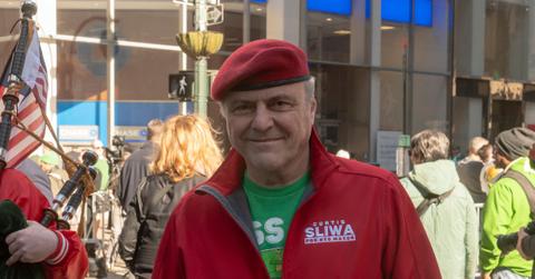 Curtis Sliwa at the 2024 St. Patrick's Day parade in New York City.