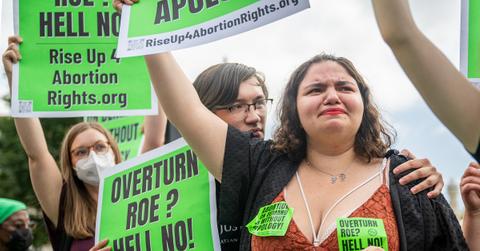 Protesters against the overturn of Roe v. Wade
