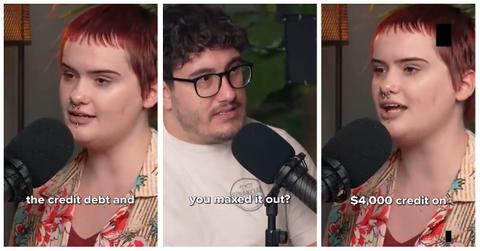 Woman Misunderstands What Credit Card Limit Means on Caleb Hammer's podcast
