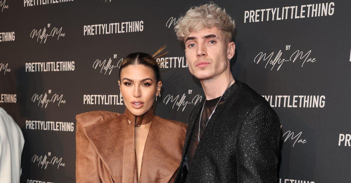  Emily Miller and Cam Holmes attend the PrettyLittleThing X Molly-Mae show 