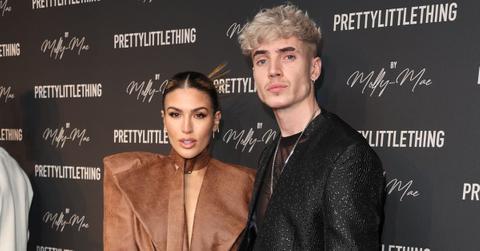 Emily Miller and Cam Holmes attend the PrettyLittleThing X Molly-Mae show