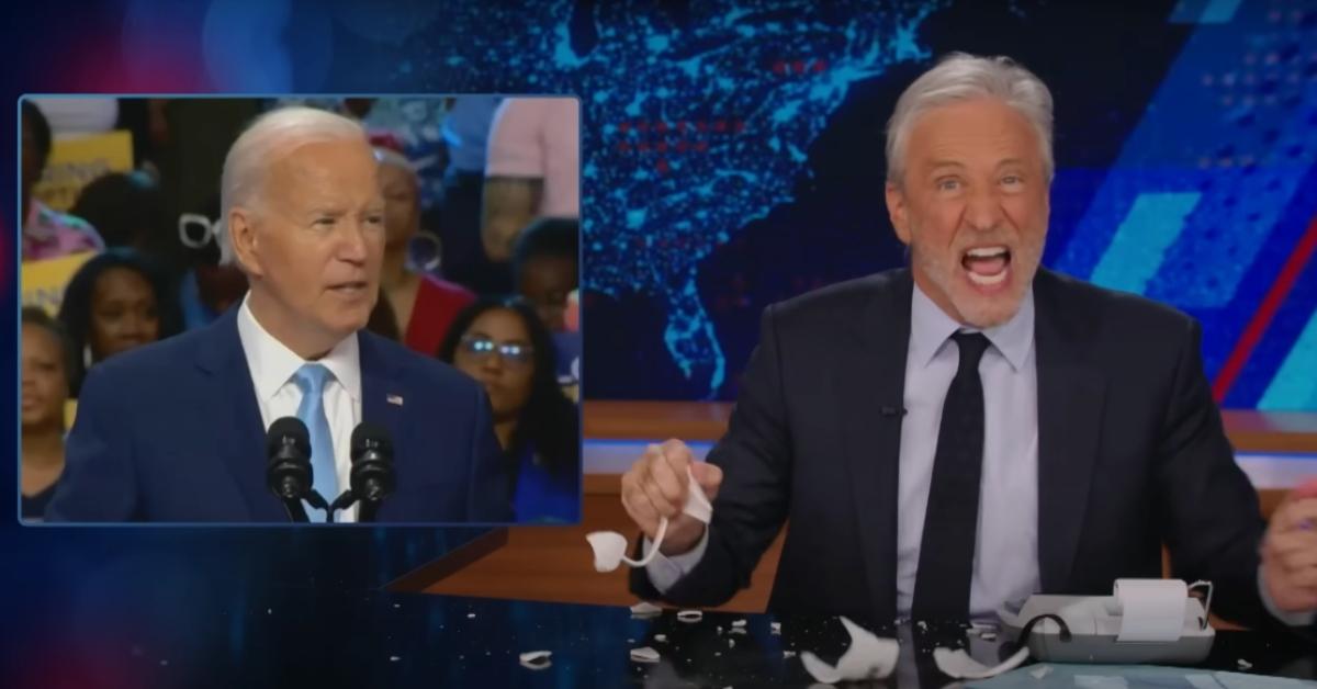 Jon Stewart smashes a mug on 'The Daily Show'