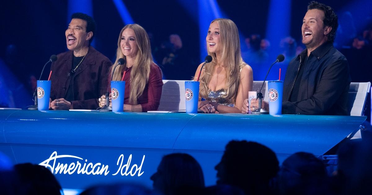 Nikki Glaser at the judges' table on American Idol.