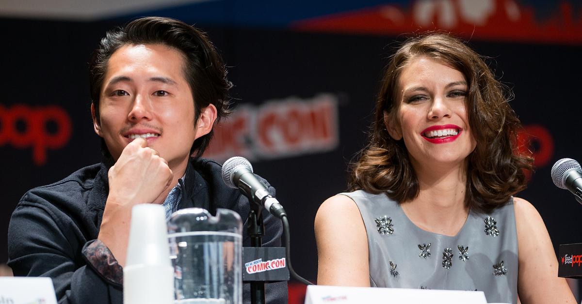 Steven Yeun and Lauren Cohan at New York Comic Con in Oct. 2014