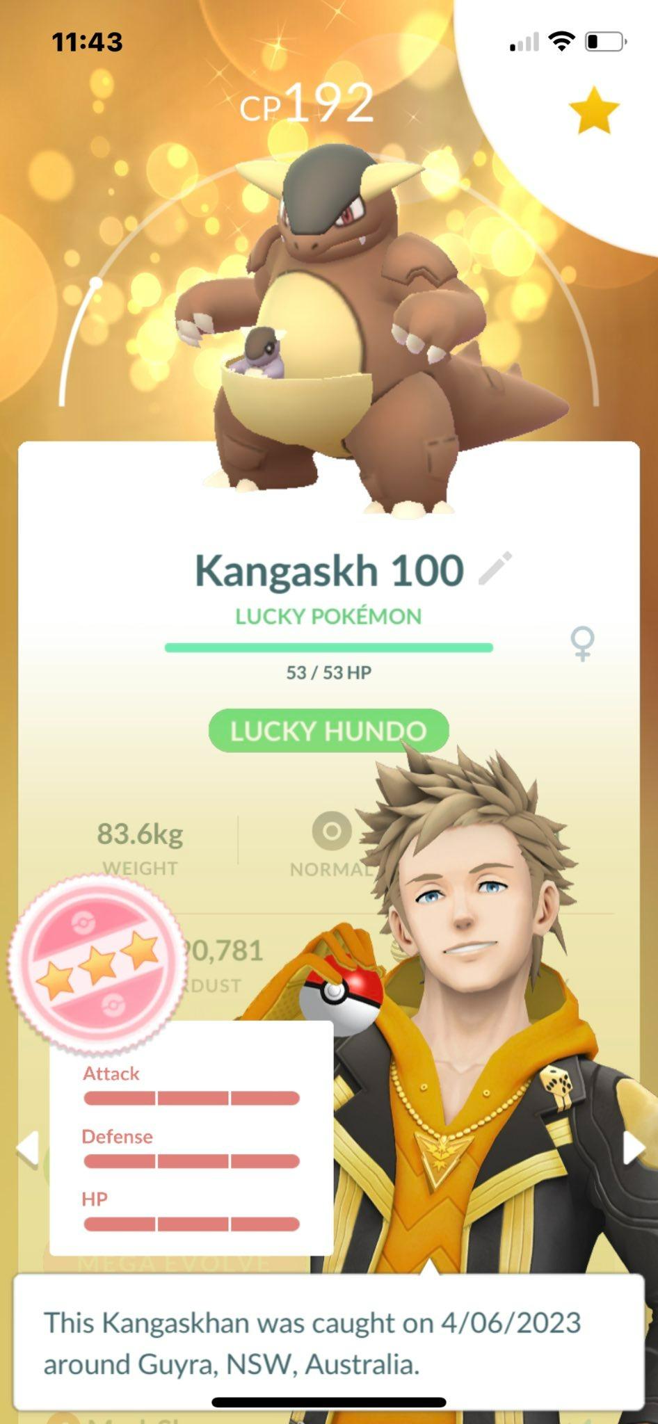 0115 Kangaskhan - Chance or Guaranteed Lucky - Pokemon Go
