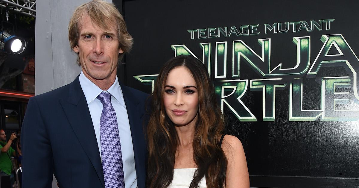 megan fox and michael bay on red carpet