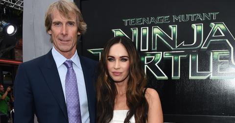 megan fox and michael bay on red carpet