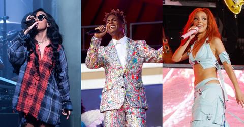 Grammys 2022 nomination leaders H.E.R, Jon Batiste, and Doja Cat.