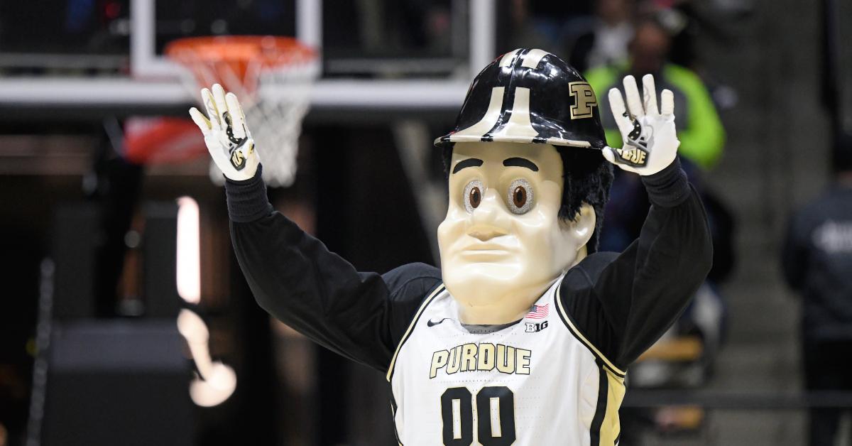Purdue Pete at a basketball game