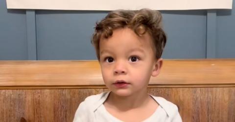 Preston Ordone in a crib.