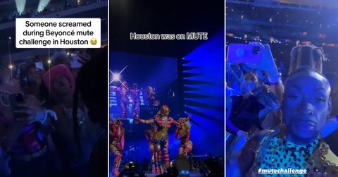 Fans during the mute challenge at Beyonce concerts