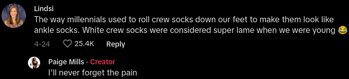 Only Millennials Wear Ankle Socks, TikToker Claims