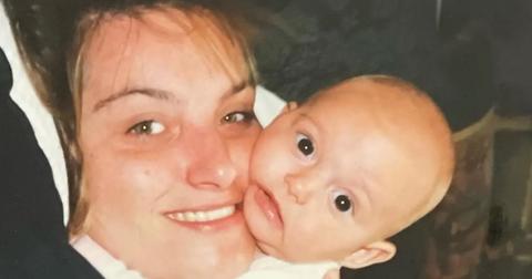 Stassie Karanikolaou as a baby with her mom