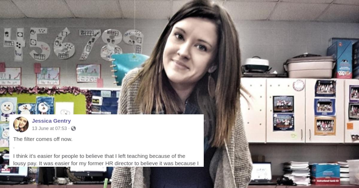 Viral post of teacher going on an unfiltered rant after quitting her job.