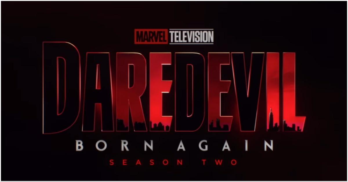 Daredevil Born Again title screen from the series