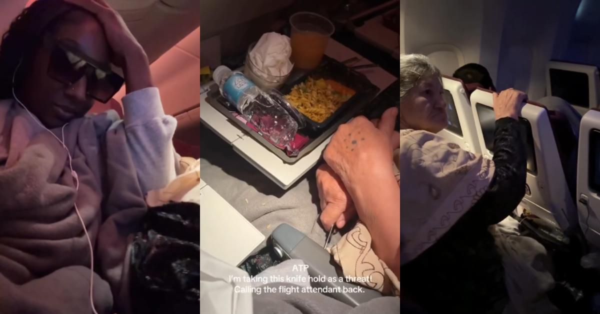 Elderly Woman Sits on Flier Invades Personal Space on Flight
