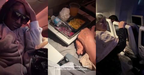 Elderly Woman Sits on Flier Invades Personal Space on Flight