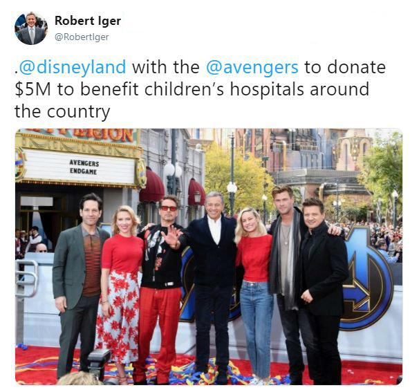 avengers disney donation