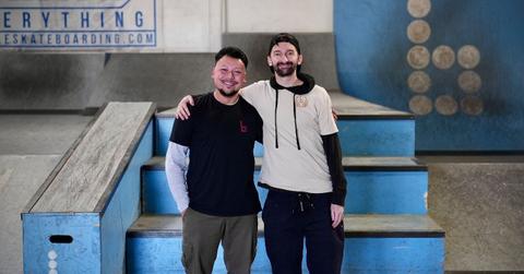 Gabe Cruz and Aaron of Braille Skateboarding