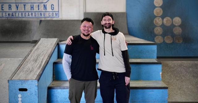 Gabe Cruz and Aaron of Braille Skateboarding