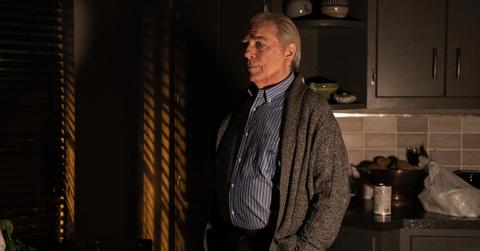 Chuck on 'Better Call Saul' in his dark kitchen wearing sweater