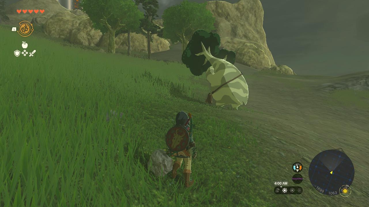 Hestu cowering from the trees in 'Tears of the Kingdom'