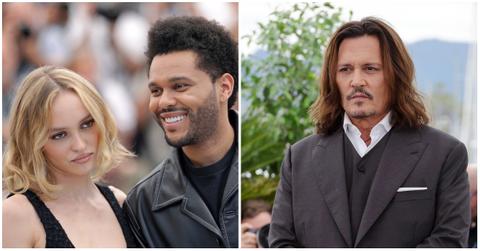 lily-rose depp, the weeknd, johnny depp