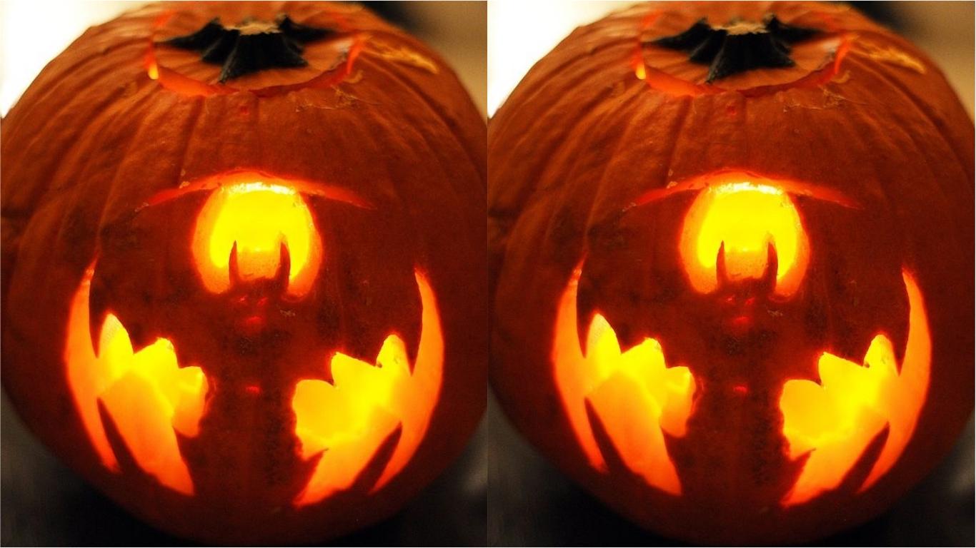 Bat Face Pumpkin Carving