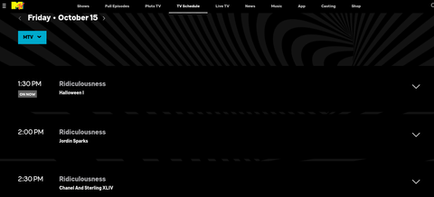 Ridiculousness is always on MTV