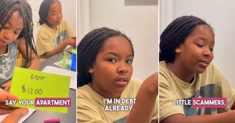 A mom teaches her kids about budgeting