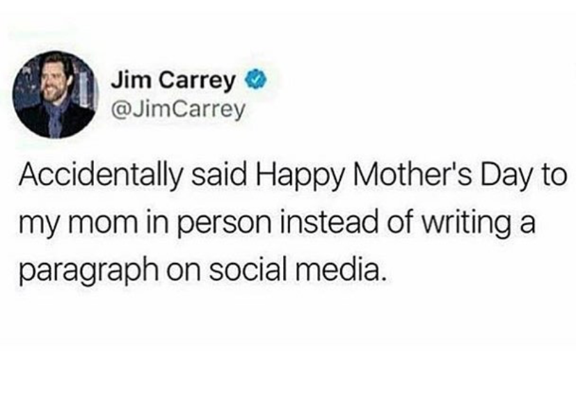 Jim Carrey Mother's Day tweet