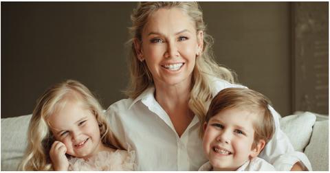 (l-r): Kym Johnson-Herjavec's daughter, Kym Johnson-Herjavec, and her Kym's son