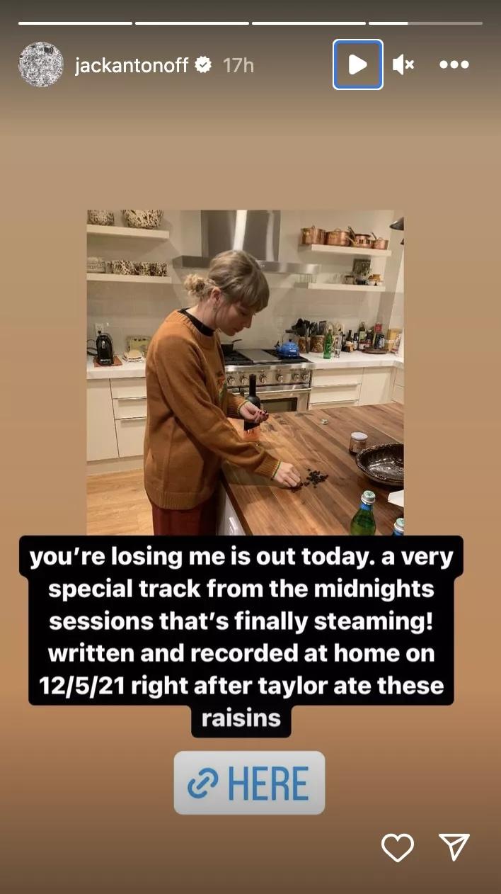 jack antonoff instagram story about you're losing me