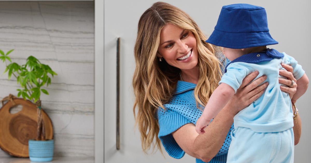 Erin Andrews and her son, Mack, pose for an Enfamil campaign.