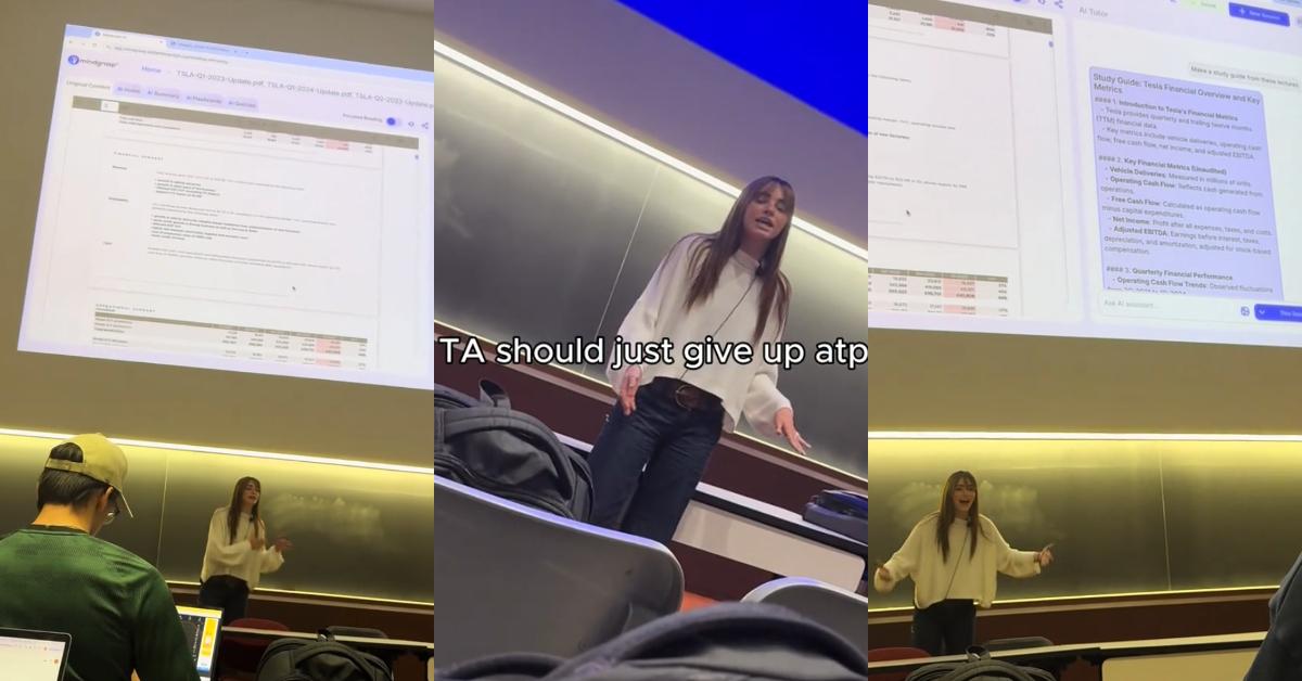 Passionate College TA’s Rant to Failing Students Shocks TikTok