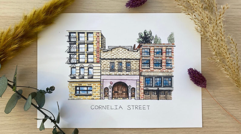 Estampado de la calle Cornelia